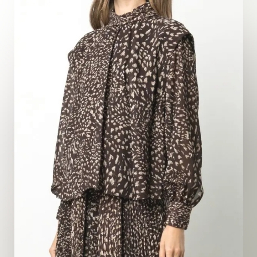 Jonathan Simkhai Ramsey Dot Print Blouse